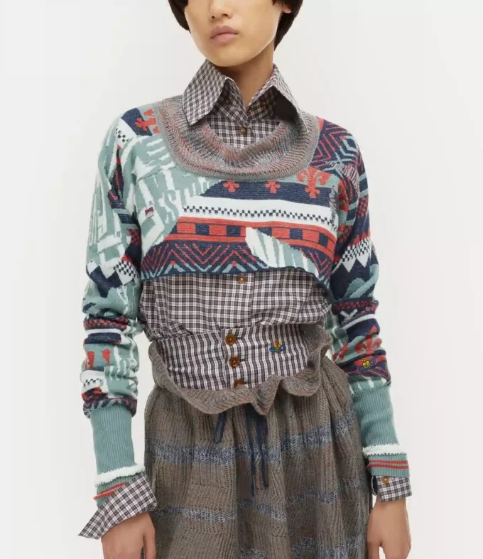 Broken Fair Isle Kısa Üst