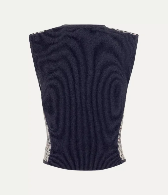 Distressed Tartan Yelek